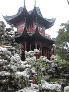 Haus des Frohsinns auf künstlichem Felsen,Yu Yuan, Yu Garden in Shanghai