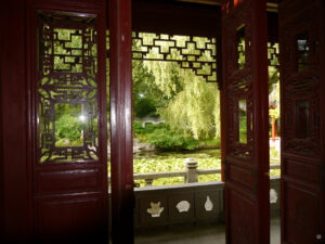 Ausblick in den Ming Garten von Groningen