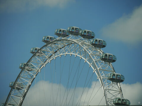 Großes Riesenrad in London an der Themse