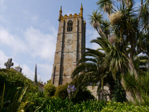 St Ives Parisch Church, St. Ives, vom Park aus gesehen.